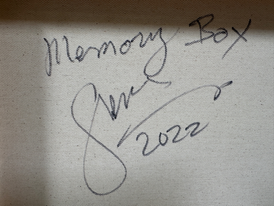 Gerrit Greve (1948-2024, Cardiff by the Sea, CA) Original Mixed Media Acrylic Painting On Canvas Titled 'Box Series - Memory Box' 2022 Signed Verso 40 X 30 Estimate $1,200 - $1,500 [Photo 16]