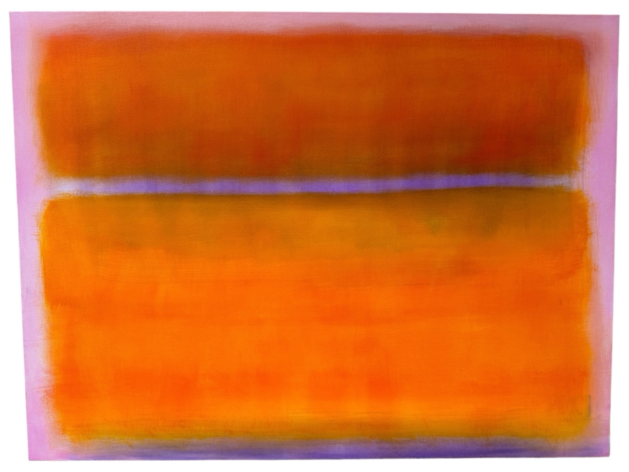 Gerrit Greve (1948-2024, Cardiff by the Sea, CA) Original Acrylic Painting On Canvas Titled 'Abstract Color Field In Manner of Mark Rothko 607' 2023 Signed Verso 40 X 30 Estimate $1,200 - $1,500 [Photo 1]