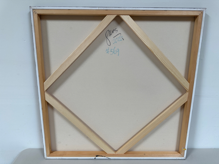 Gerrit Greve (1948-2024, Cardiff by the Sea, CA) Original Acrylic Painting On Canvas Titled 'Abstract Color Field In Manner of Mark Rothko 569' 2020 Signed Verso 36 X 36 Estimate $1,300 - $1,600 [Photo 5]