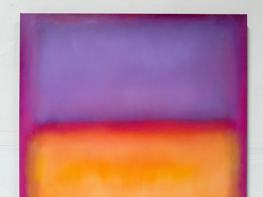 Gerrit Greve (1948-2024, Cardiff by the Sea, CA) Original Acrylic Painting On Canvas Titled 'Abstract Color Field In Manner of Mark Rothko 569' 2020 Signed Verso 36 X 36 Estimate $1,300 - $1,600 [Photo 3]