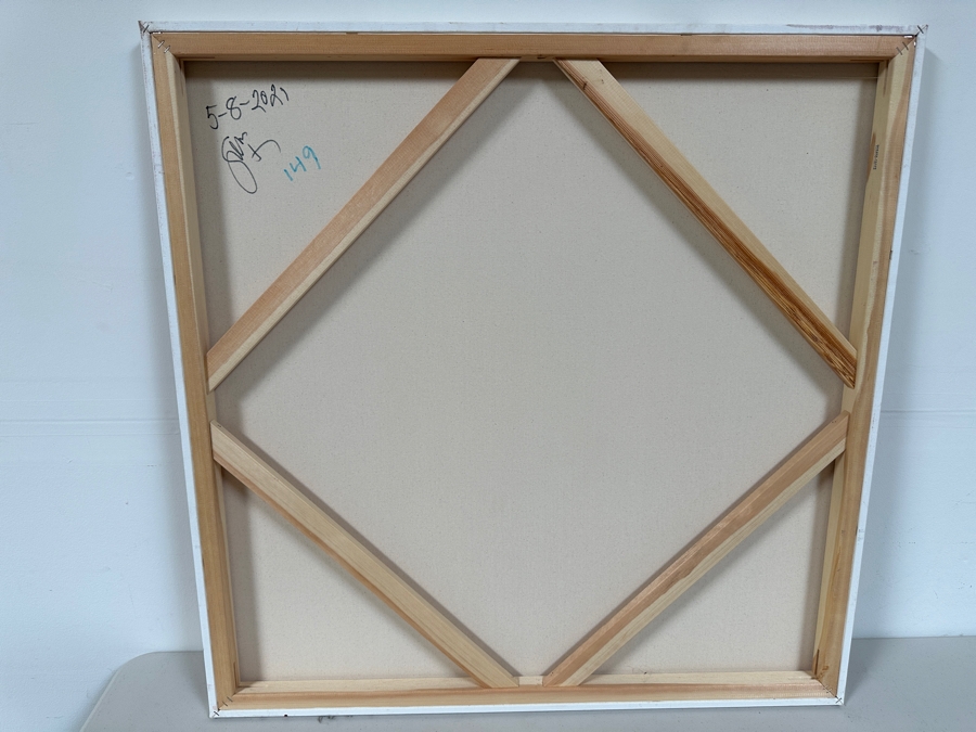 Gerrit Greve (1948-2024, Cardiff by the Sea, CA) Original Acrylic Painting On Canvas Titled 'Mindscape 149' 2021 Signed Verso 36 X 36 Estimate $1,300 - $1,600 [Photo 6]