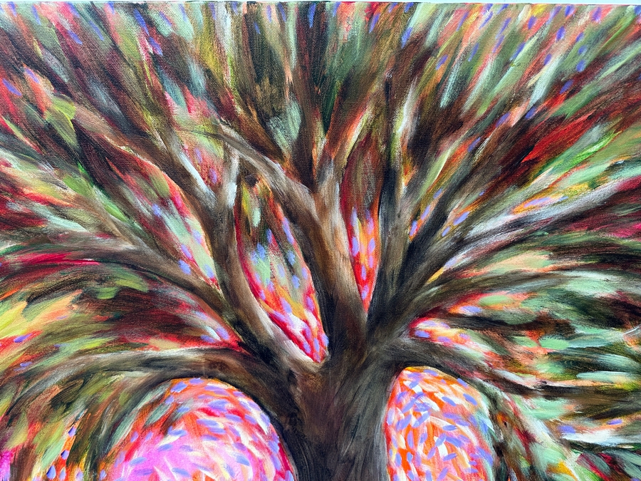 Gerrit Greve (1948-2024, Cardiff by the Sea, CA) Original Acrylic Painting On Canvas Titled 'Mindscape 149' 2021 Signed Verso 36 X 36 Estimate $1,300 - $1,600 [Photo 3]