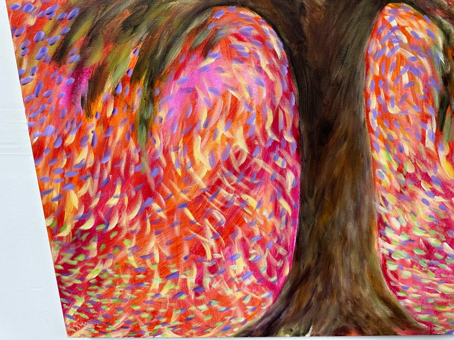 Gerrit Greve (1948-2024, Cardiff by the Sea, CA) Original Acrylic Painting On Canvas Titled 'Mindscape 149' 2021 Signed Verso 36 X 36 Estimate $1,300 - $1,600 [Photo 4]