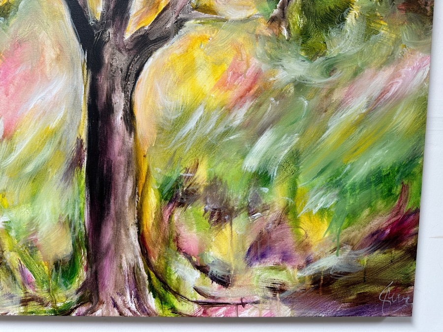 Gerrit Greve (1948-2024, Cardiff by the Sea, CA) Original Acrylic Painting On Canvas Titled 'Mindscape 147' 2021 Signed Bottom Right and Verso 36 X 36 Estimate $1,300 - $1,600 [Photo 4]