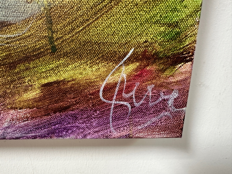 Gerrit Greve (1948-2024, Cardiff by the Sea, CA) Original Acrylic Painting On Canvas Titled 'Mindscape 147' 2021 Signed Bottom Right and Verso 36 X 36 Estimate $1,300 - $1,600 [Photo 5]