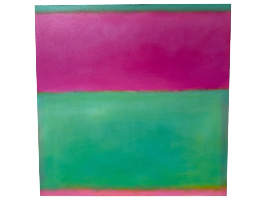 Gerrit Greve (1948-2024, Cardiff by the Sea, CA) Original Acrylic Painting On Canvas Titled 'Abstract Color Field In Manner of Mark Rothko 548' 2019 Signed Verso 36 X 36 Estimate $1,300 - $1,600