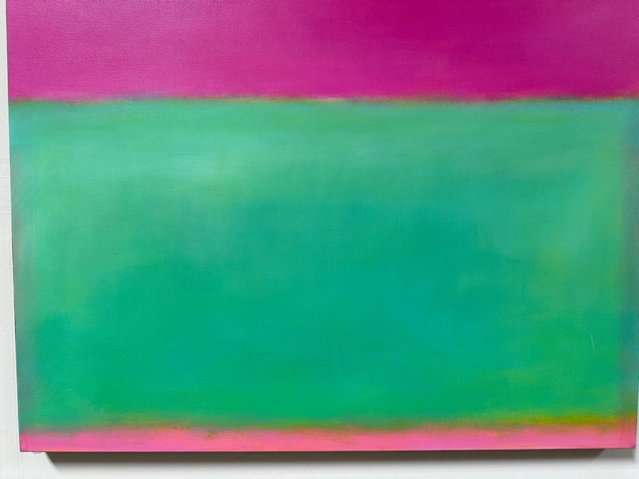 Gerrit Greve (1948-2024, Cardiff by the Sea, CA) Original Acrylic Painting On Canvas Titled 'Abstract Color Field In Manner of Mark Rothko 548' 2019 Signed Verso 36 X 36 Estimate $1,300 - $1,600 [Photo 2]