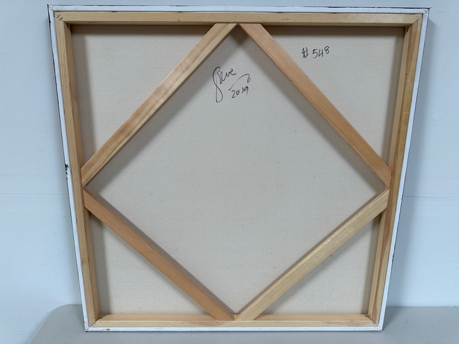 Gerrit Greve (1948-2024, Cardiff by the Sea, CA) Original Acrylic Painting On Canvas Titled 'Abstract Color Field In Manner of Mark Rothko 548' 2019 Signed Verso 36 X 36 Estimate $1,300 - $1,600 [Photo 4]