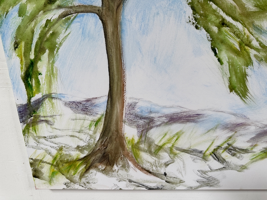 Gerrit Greve (1948-2024, Cardiff by the Sea, CA) Original Acrylic Painting On Canvas Titled 'Tree Series - Solo Tree' 2001 Signed Verso 36 X 36 Estimate $1,300 - $1,600 [Photo 3]