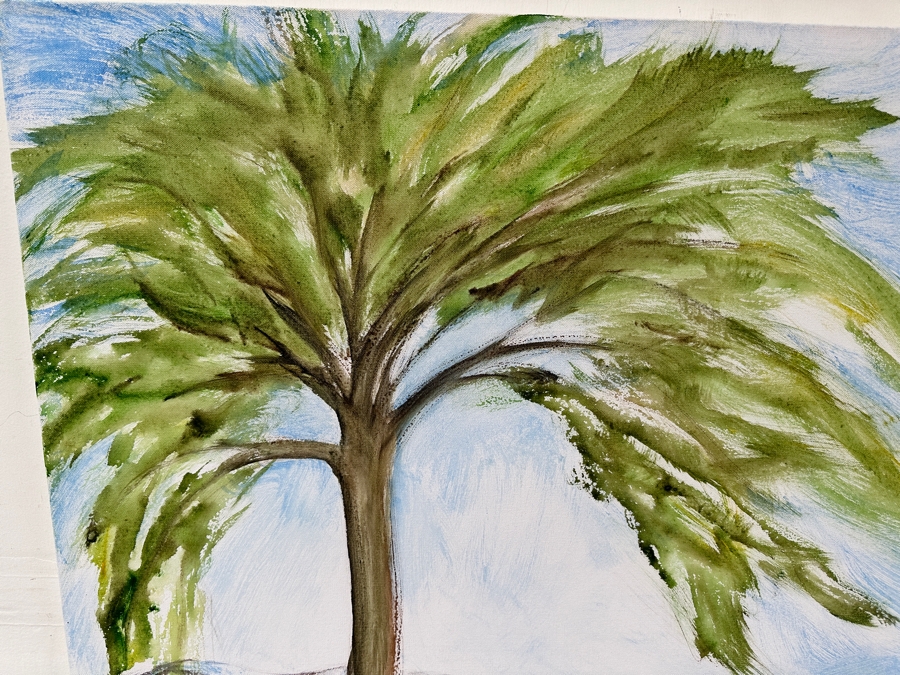 Gerrit Greve (1948-2024, Cardiff by the Sea, CA) Original Acrylic Painting On Canvas Titled 'Tree Series - Solo Tree' 2001 Signed Verso 36 X 36 Estimate $1,300 - $1,600 [Photo 2]