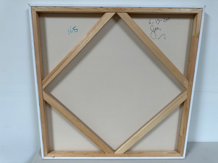 Gerrit Greve (1948-2024, Cardiff by the Sea, CA) Original Acrylic Painting On Canvas Titled 'Tree Series - Solo Tree' 2001 Signed Verso 36 X 36 Estimate $1,300 - $1,600 [Photo 4]