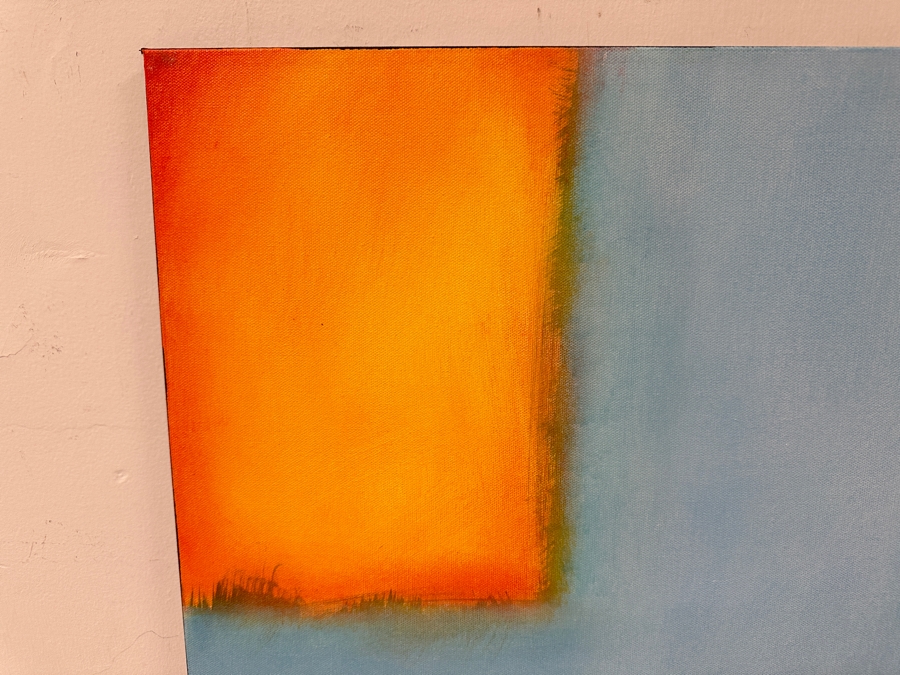 Gerrit Greve (1948-2024, Cardiff by the Sea, CA) Original Acrylic Painting On Canvas Titled 'Modernist Abstract - Structure 25'  Signed Verso 36 X 36 Estimate $1,300 - $1,600 [Photo 4]