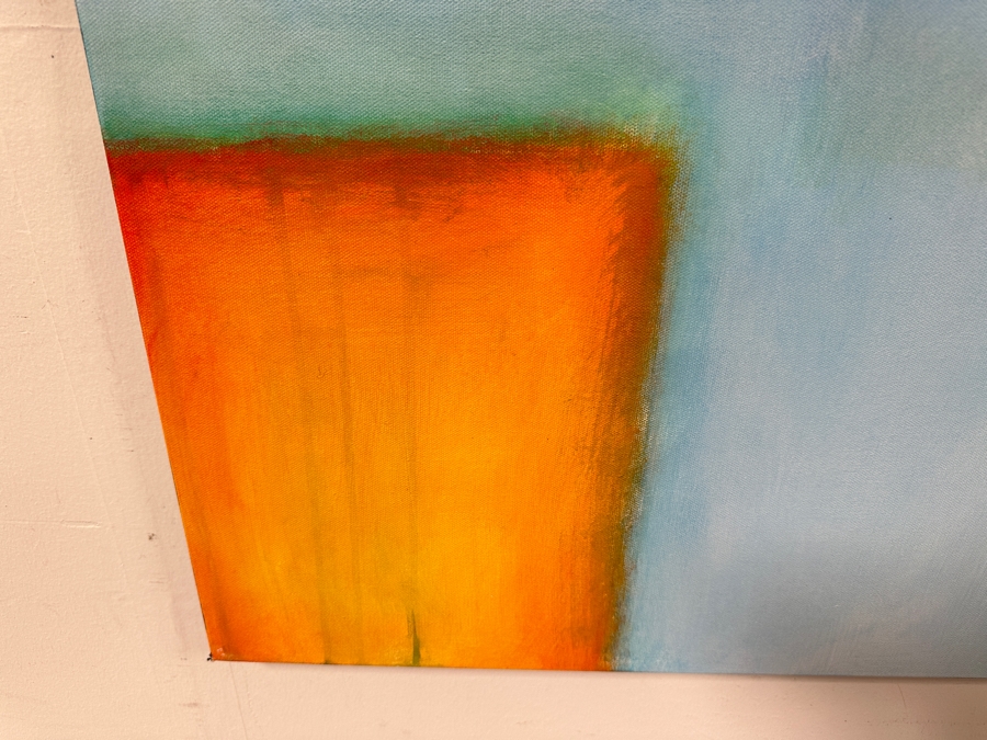 Gerrit Greve (1948-2024, Cardiff by the Sea, CA) Original Acrylic Painting On Canvas Titled 'Modernist Abstract - Structure 25'  Signed Verso 36 X 36 Estimate $1,300 - $1,600 [Photo 3]