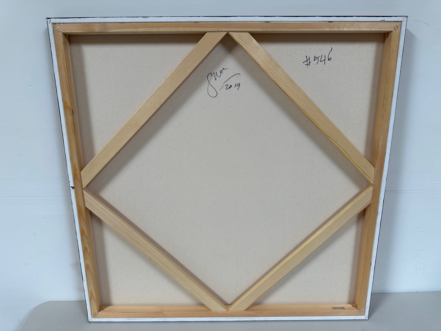 Gerrit Greve (1948-2024, Cardiff by the Sea, CA) Original Acrylic Painting On Canvas Titled 'Abstract Color Field In Manner of Mark Rothko 546' 2019 Signed Verso 36 X 36 Estimate $1,300 - $1,600 [Photo 4]