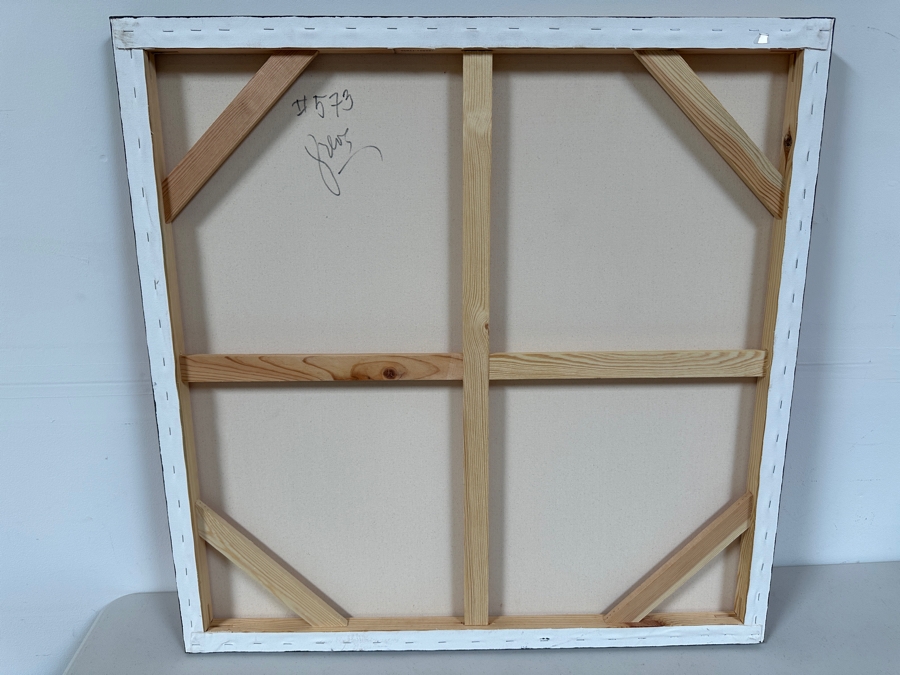 Gerrit Greve (1948-2024, Cardiff by the Sea, CA) Original Acrylic Painting On Canvas Titled 'Abstract Color Field In Manner of Mark Rothko 573'  Signed Verso 36 X 36 Estimate $1,300 - $1,600 [Photo 5]