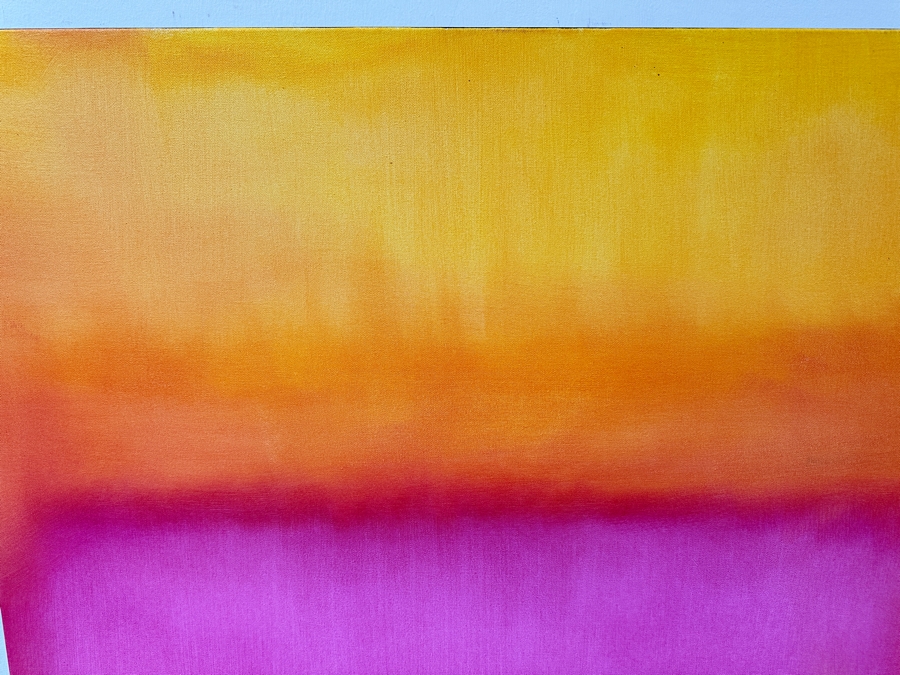 Gerrit Greve (1948-2024, Cardiff by the Sea, CA) Original Acrylic Painting On Canvas Titled 'Abstract Color Field In Manner of Mark Rothko 573'  Signed Verso 36 X 36 Estimate $1,300 - $1,600 [Photo 4]