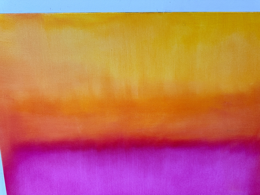 Gerrit Greve (1948-2024, Cardiff by the Sea, CA) Original Acrylic Painting On Canvas Titled 'Abstract Color Field In Manner of Mark Rothko 573'  Signed Verso 36 X 36 Estimate $1,300 - $1,600 [Photo 2]