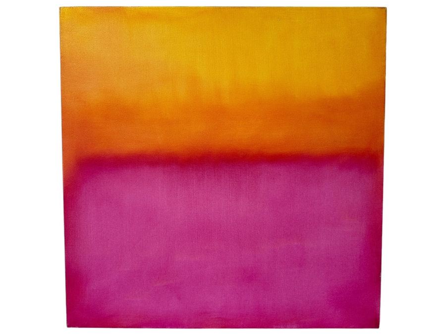 Gerrit Greve (1948-2024, Cardiff by the Sea, CA) Original Acrylic Painting On Canvas Titled 'Abstract Color Field In Manner of Mark Rothko 573'  Signed Verso 36 X 36 Estimate $1,300 - $1,600