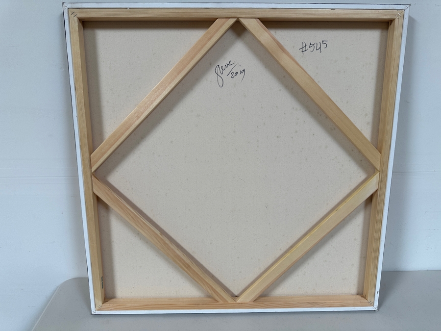 Gerrit Greve (1948-2024, Cardiff by the Sea, CA) Original Acrylic Painting On Canvas Titled 'Abstract Color Field In Manner of Mark Rothko 545' 2019 Signed Verso 36 X 36 Estimate $1,300 - $1,600 [Photo 4]