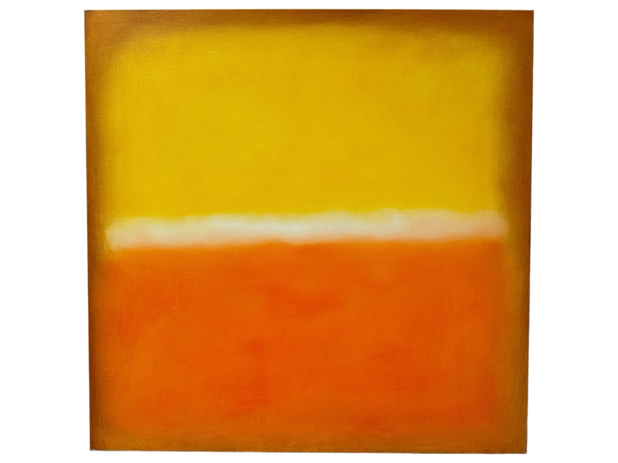 Gerrit Greve (1948-2024, Cardiff by the Sea, CA) Original Acrylic Painting On Canvas Titled 'Abstract Color Field In Manner of Mark Rothko 545' 2019 Signed Verso 36 X 36 Estimate $1,300 - $1,600