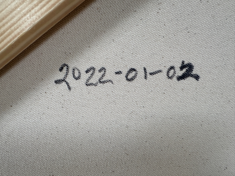 Gerrit Greve (1948-2024, Cardiff by the Sea, CA) Original Acrylic Painting On Canvas Titled 'Box Series - Red Box on White and Purple' 2022 Signed Verso 36 X 36 Estimate $1,300 - $1,600 [Photo 9]