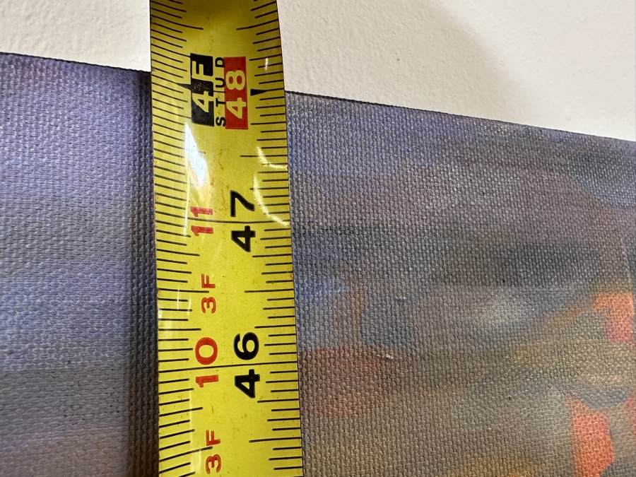 Gerrit Greve (1948-2024, Cardiff by the Sea, CA) Original Acrylic Painting On Canvas Titled 'Triple Ripples' 1998 Signed Verso 36 X 48 Estimate $1,700 - $2,200 [Photo 10]