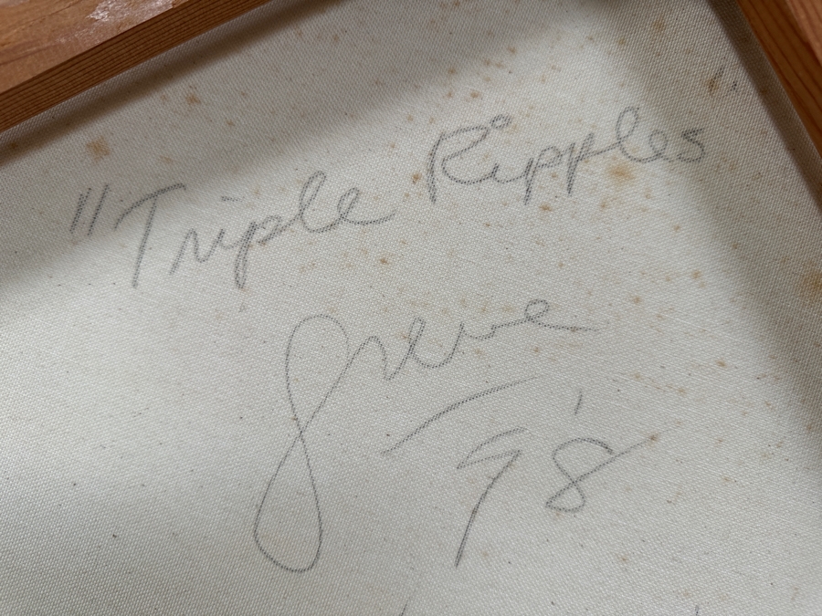 Gerrit Greve (1948-2024, Cardiff by the Sea, CA) Original Acrylic Painting On Canvas Titled 'Triple Ripples' 1998 Signed Verso 36 X 48 Estimate $1,700 - $2,200 [Photo 2]
