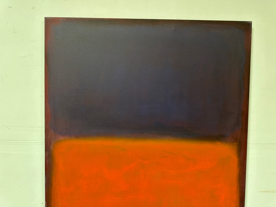 Gerrit Greve (1948-2024, Cardiff by the Sea, CA) Original Acrylic Painting On Canvas Titled 'Homage to Rothko - Night in India 60'  Signed Verso 36 X 48 Estimate $1,700 - $2,200 [Photo 3]