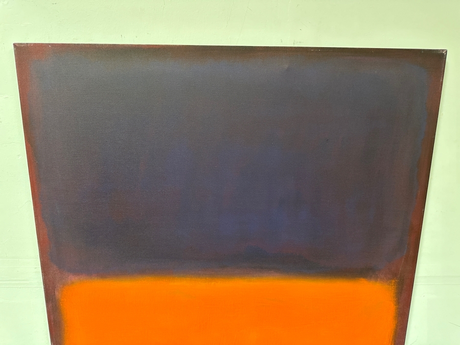 Gerrit Greve (1948-2024, Cardiff by the Sea, CA) Original Acrylic Painting On Canvas Titled 'Homage to Rothko - Night in India 60'  Signed Verso 36 X 48 Estimate $1,700 - $2,200 [Photo 4]