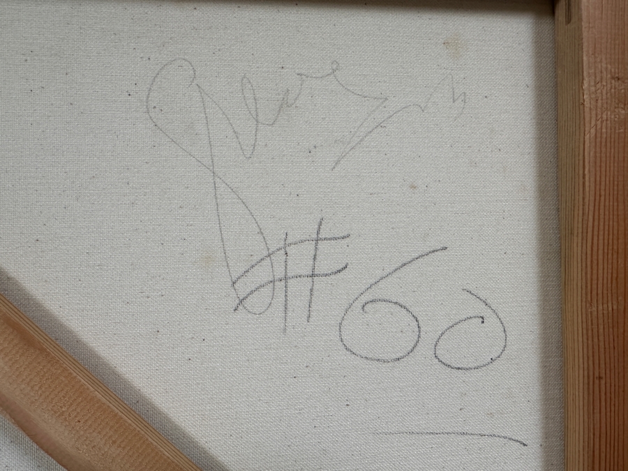 Gerrit Greve (1948-2024, Cardiff by the Sea, CA) Original Acrylic Painting On Canvas Titled 'Homage to Rothko - Night in India 60'  Signed Verso 36 X 48 Estimate $1,700 - $2,200 [Photo 8]