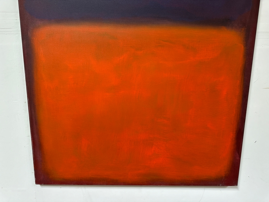 Gerrit Greve (1948-2024, Cardiff by the Sea, CA) Original Acrylic Painting On Canvas Titled 'Homage to Rothko - Night in India 60'  Signed Verso 36 X 48 Estimate $1,700 - $2,200 [Photo 2]