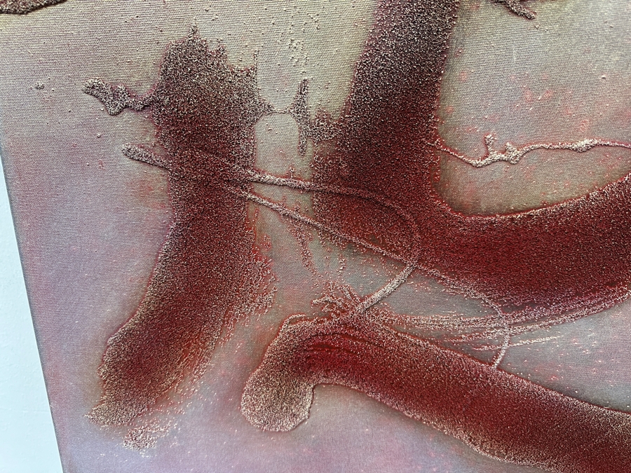 TBDGerrit Greve (1948-2024, Cardiff by the Sea, CA) Original Acrylic And Sand Painting On Canvas Titled 'Abstract Sand Painting - Theurgy - 1' 2001 Signed Verso 36 X 48 Estimate $1,700 - $2,200 [Photo 2]