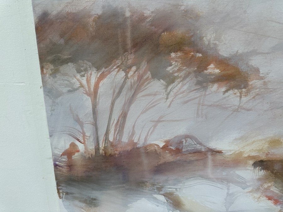 Gerrit Greve (1948-2024, Cardiff by the Sea, CA) Original Acrylic Painting On Canvas Titled 'Mindscape 019' 2004 Signed Verso 36 X 48 Estimate $1,700 - $2,200 [Photo 3]