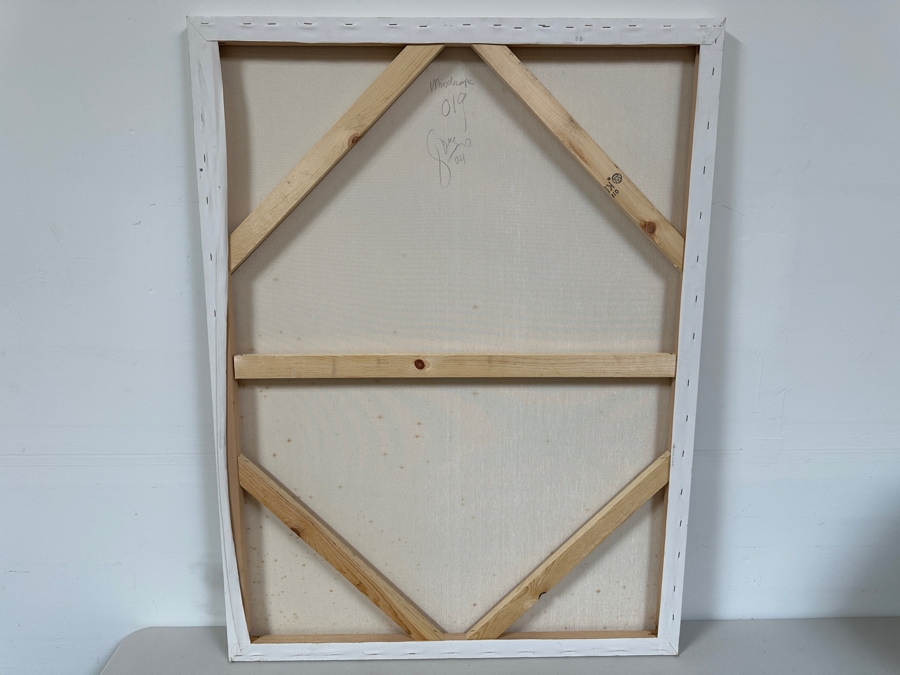 Gerrit Greve (1948-2024, Cardiff by the Sea, CA) Original Acrylic Painting On Canvas Titled 'Mindscape 019' 2004 Signed Verso 36 X 48 Estimate $1,700 - $2,200 [Photo 6]