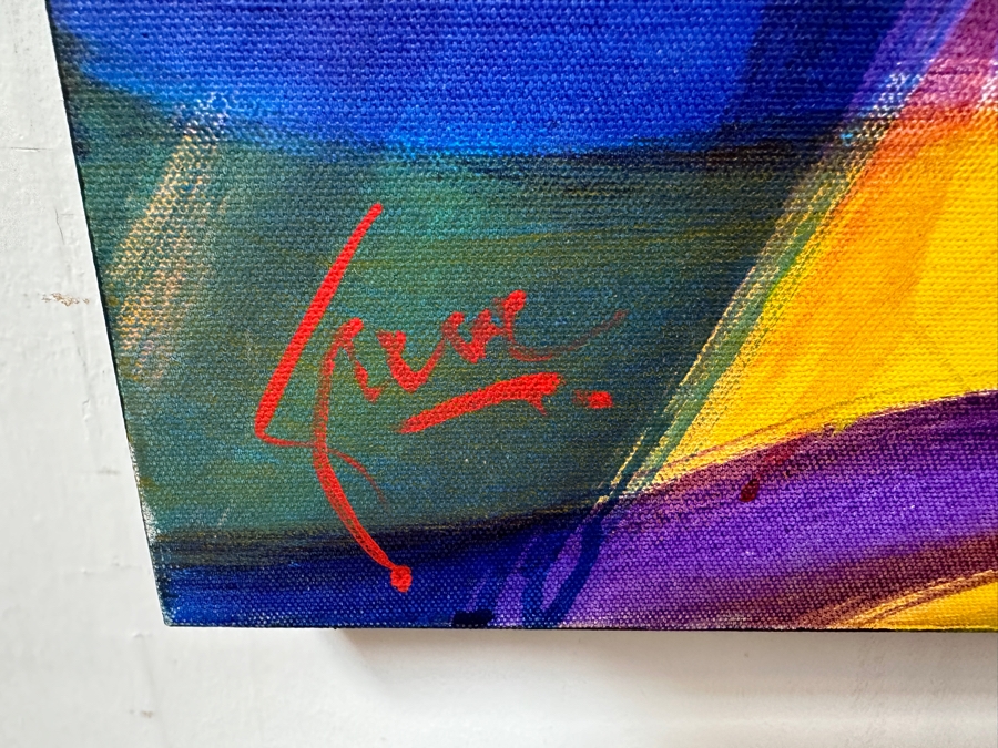 Gerrit Greve (1948-2024, Cardiff by the Sea, CA) Original Acrylic Painting On Canvas Titled 'Circus Heart' 2004 Signed Bottom Left and Verso 36 X 48 Estimate $1,700 - $2,200 [Photo 5]