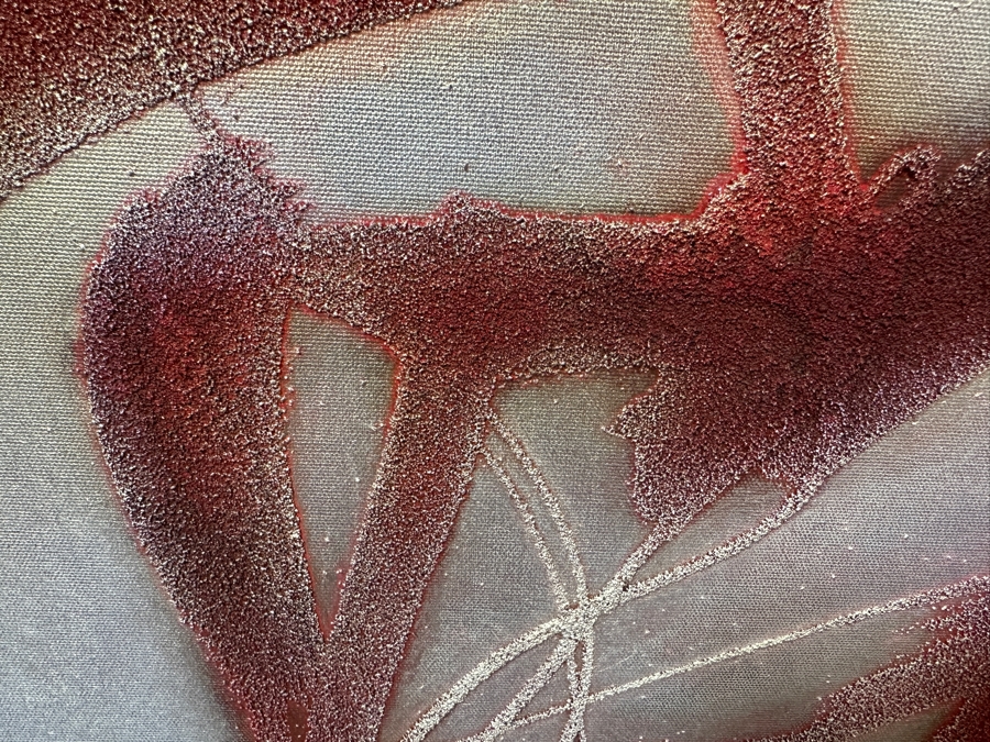 Gerrit Greve (1948-2024, Cardiff by the Sea, CA) Original Acrylic Painting On Canvas Titled 'Celebration of Language 03' 2006 Signed Verso 36 X 48 Estimate $1,700 - $2,200 [Photo 5]