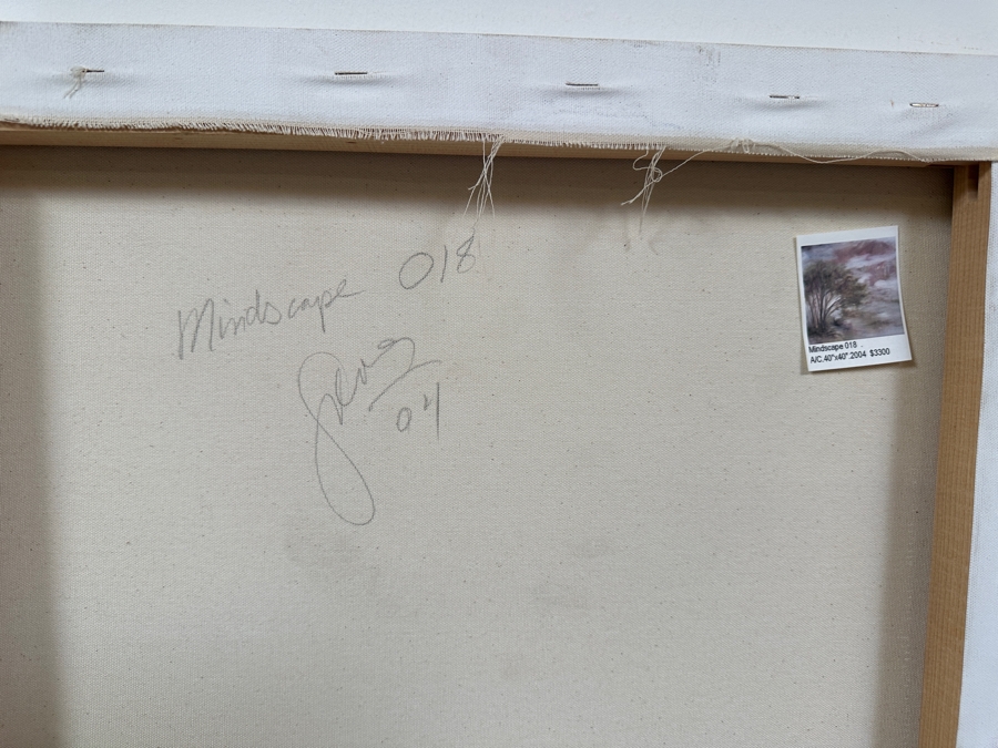 Gerrit Greve (1948-2024, Cardiff by the Sea, CA) Original Acrylic Painting On Canvas Titled 'Mindscape 018' 2004 Signed Verso 40 X 40 Estimate $1,600 - $2,000 [Photo 8]