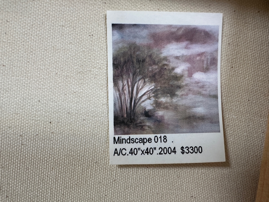 Gerrit Greve (1948-2024, Cardiff by the Sea, CA) Original Acrylic Painting On Canvas Titled 'Mindscape 018' 2004 Signed Verso 40 X 40 Estimate $1,600 - $2,000 [Photo 2]
