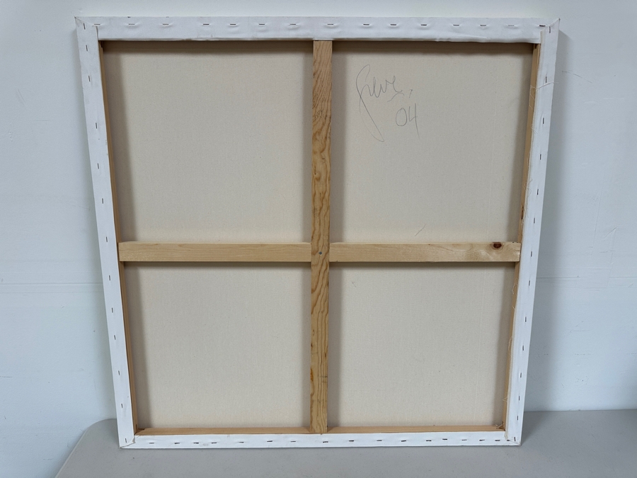 Gerrit Greve (1948-2024, Cardiff by the Sea, CA) Original Acrylic Painting On Canvas Titled 'Abstract Series' 2004 Signed Verso 40 X 40 Estimate $1,600 - $2,000 [Photo 5]