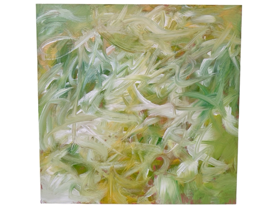Gerrit Greve (1948-2024, Cardiff by the Sea, CA) Original Acrylic Painting On Canvas Titled 'Abstract Series' 2004 Signed Verso 40 X 40 Estimate $1,600 - $2,000 [Photo 1]