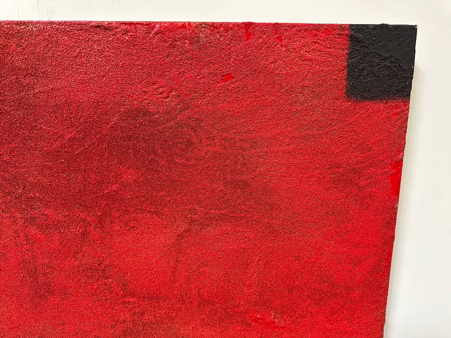 Gerrit Greve (1948-2024, Cardiff by the Sea, CA) Original Acrylic Painting On Canvas Titled 'Red Cross Deus' 1992 Signed Verso 40 X 40 Estimate $1,600 - $2,000 [Photo 5]