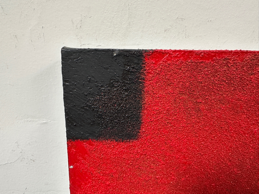 Gerrit Greve (1948-2024, Cardiff by the Sea, CA) Original Acrylic Painting On Canvas Titled 'Red Cross Deus' 1992 Signed Verso 40 X 40 Estimate $1,600 - $2,000 [Photo 4]