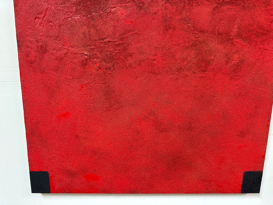 Gerrit Greve (1948-2024, Cardiff by the Sea, CA) Original Acrylic Painting On Canvas Titled 'Red Cross Deus' 1992 Signed Verso 40 X 40 Estimate $1,600 - $2,000 [Photo 6]