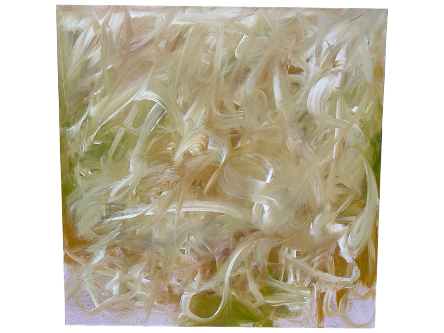 Gerrit Greve (1948-2024, Cardiff by the Sea, CA) Original Acrylic Painting On Canvas Titled 'Abstract Series' 2004 Signed Verso 40 X 40 Estimate $1,600 - $2,000 [Photo 1]