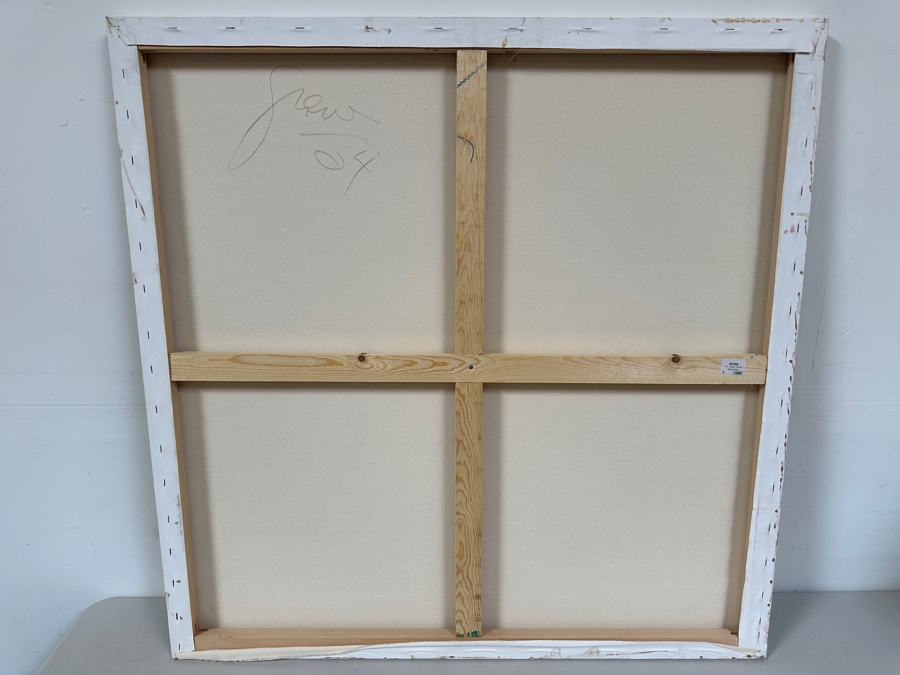 Gerrit Greve (1948-2024, Cardiff by the Sea, CA) Original Acrylic Painting On Canvas Titled 'Abstract Series' 2004 Signed Verso 40 X 40 Estimate $1,600 - $2,000 [Photo 6]