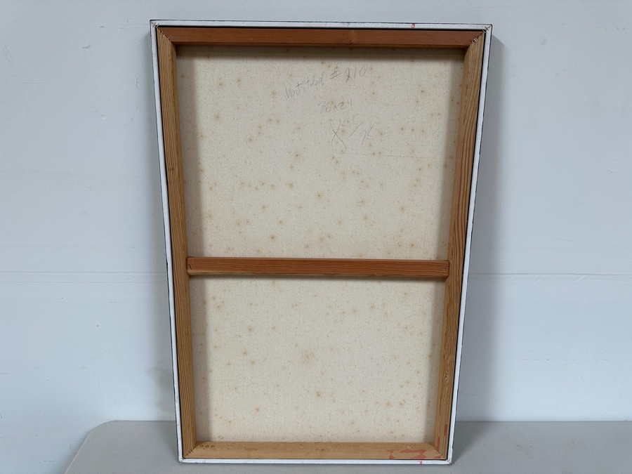 Gerrit Greve (1948-2024, Cardiff by the Sea, CA) Original Acrylic Painting On Canvas Titled 'Abstract Color Field In Manner of Mark Rothko 210' 1998 Signed Verso 24 X 36 Estimate $800 - $1,100 [Photo 6]