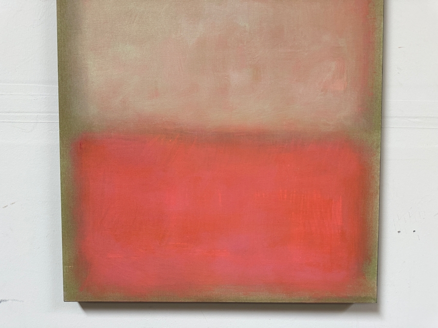 Gerrit Greve (1948-2024, Cardiff by the Sea, CA) Original Acrylic Painting On Canvas Titled 'Abstract Color Field In Manner of Mark Rothko 211' 1998 Signed Verso 24 X 36 Estimate $800 - $1,100 [Photo 2]