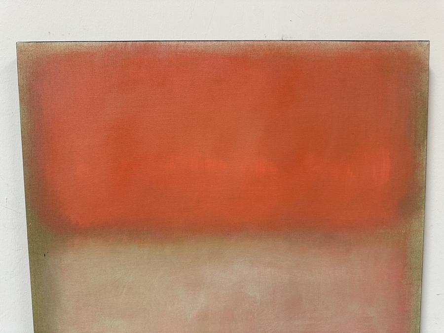 Gerrit Greve (1948-2024, Cardiff by the Sea, CA) Original Acrylic Painting On Canvas Titled 'Abstract Color Field In Manner of Mark Rothko 211' 1998 Signed Verso 24 X 36 Estimate $800 - $1,100 [Photo 3]