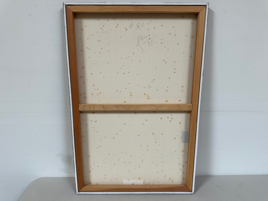 Gerrit Greve (1948-2024, Cardiff by the Sea, CA) Original Acrylic Painting On Canvas Titled 'Abstract Color Field In Manner of Mark Rothko 211' 1998 Signed Verso 24 X 36 Estimate $800 - $1,100 [Photo 4]