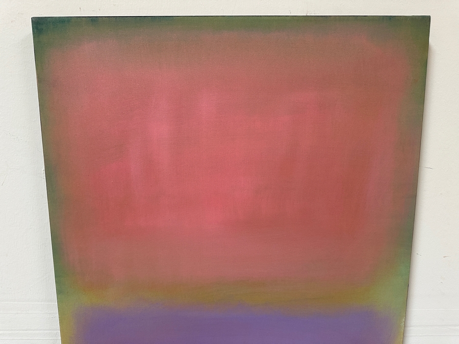 Gerrit Greve (1948-2024, Cardiff by the Sea, CA) Original Acrylic Painting On Canvas Titled 'Abstract Color Field In Manner of Mark Rothko 63' 1997 Signed Verso 24 X 36 Estimate $800 - $1,100 [Photo 5]